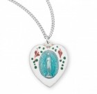 Women's Hand-Painted Heart Miraculous Medal