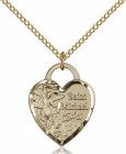 Women's Heart Shaped St. Michael The Archangel Medal