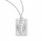 Women's Larger Rectangle Shape Miraculous Medal