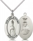 Women's Our Lady of Fatima Oval Necklace