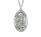 Women's Oval St. Michael Medal Sterling Silver