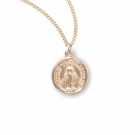 Women's  Petite Round Miraculous Medal with Chain