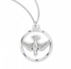 Women's Round Open Cut Dove Necklace