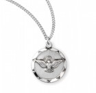 Women's Scalloped Edge Dove Necklace
