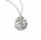 Women's Scalloped Edge Round Saint Michael Medal