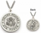 Womens St. Michael U.S. Air Force Medal 3/4 inch with Chain
