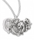 Women's Sterling Silver Rosebud Triple Slide Pendant