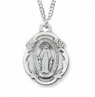 Women's Teardrop Miraculous Medal Necklace
