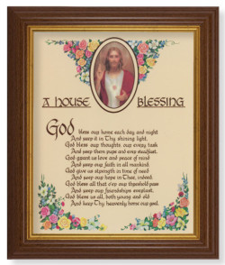 A House Blessing 8x10 Textured Artboard Dark Walnut Frame [HFA5581]