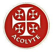 Acolyte Jerusalem Cross Lapel Pin [TCG0186]
