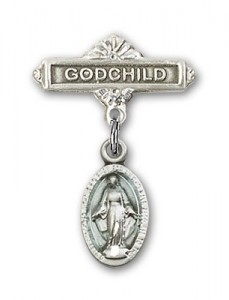 Baby Badge with Blue Miraculous Charm and Godchild Badge Pin [BLBP0169]