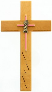 Baby Girl Baptism Wall Cross - 10 inch [SNCR0046]