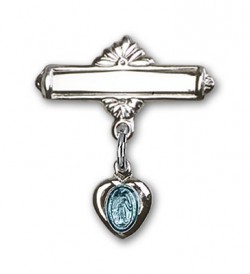 Engravable Baby Pin with Blue Miraculous Charm [BLBP0001]