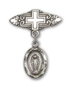 Baby Pin with Miraculous Charm and Badge Pin with Cross [BLBP0032]