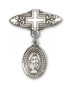 Baby Pin with Miraculous Charm and Badge Pin with Cross [BLBP0054]