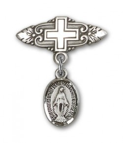 Baby Pin with Miraculous Charm and Badge Pin with Cross [BLBP0073]