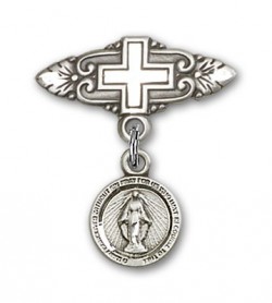 Baby Pin with Miraculous Charm and Badge Pin with Cross [BLBP0121]