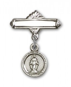Baby Pin with Miraculous Charm and Polished Engravable Badge Pin [BLBP0120]