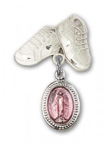 Baby Pin with Pink Miraculous Charm and Baby Boots Pin [BLBP0070]