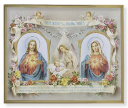 Baby Room Blessing Spanish Gold Frame 8x10 Plaque [HFA4923]