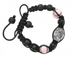 Baseball Bracelet with Saint Sebastian Medal [MV1028]