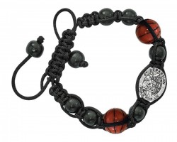 Basketball Bracelet with Saint Sebastian Medal [MV1031]