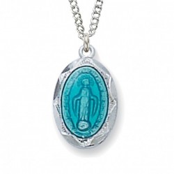 Blue Enamel Miraculous Medal [CM0404]