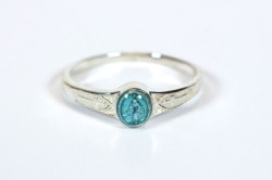 Blue Miraculous Medal Ring  [BLR0009]