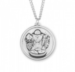 Boy's First Communion Chalice and Wheat Necklace [HMM3367]