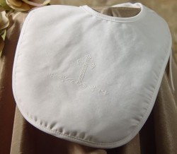 Boys Polycotton Bib with Screened Cross [BIBLT017]