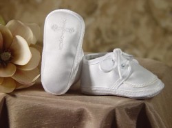 Boys Satin Shoe with Celtic Cross [BSH003]