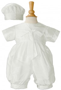Boys Silk Dupioni Romper with Sailor Collar [LTM017]