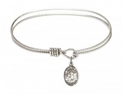 Cable Bangle Bracelet with a Saint John the Baptist Charm [BRC9054]