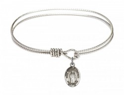 Cable Bangle Bracelet with a Saint Thomas A Becket Charm [BRC9344]