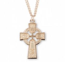 Women's Celtic Cross 14kt Gold Plated, two sizes [HMCR1002]