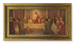 Chambers Last Supper Print in Ornate Gold-Leaf Frame - 2 Sizes [HFA4793]