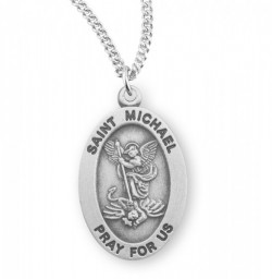 Child Size Oval St. Michael Medal [HMM3032]