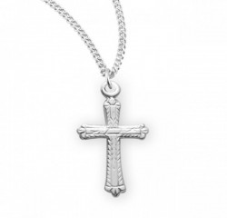 Child's Cross Necklace Wheat Stalk Accents [HMM3175]