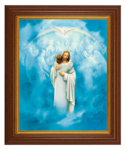 Christ Welcoming Home 8x10 Textured Artboard Dark Walnut Frame [HFA5458]