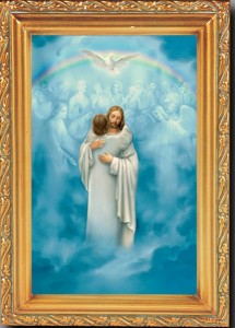 Christ Welcoming Home Antique Gold Framed Print [HFA0071]