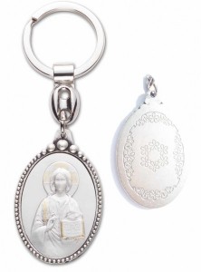 Christ the Teacher Sterling Silver Keyring [AU1045]
