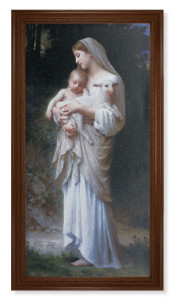 Church Size Divine Innocence Walnut Finish Framed Art [HFA4767]
