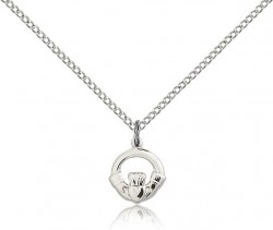 Child's Open Cut Claddagh Pendant [BC0074]