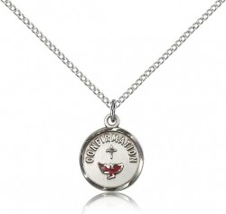 Petite Confirmation Medal with Dove Round [CM2270]