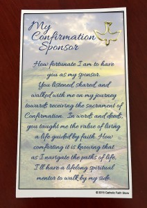 Confirmation Sponsor Pin and Card [AB1128]