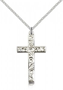 Cross Pendant with Scrolls [BM0140]