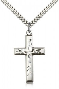 Hand Etched Cross Necklace [BM0183]