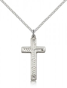 Woven Center Women's Cross Necklace [BM0188]