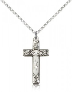 Grape and Floral Women's Cross Necklace [BM0194]