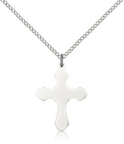 High Polish Budded Tip Cross Pendant [BM0209]
